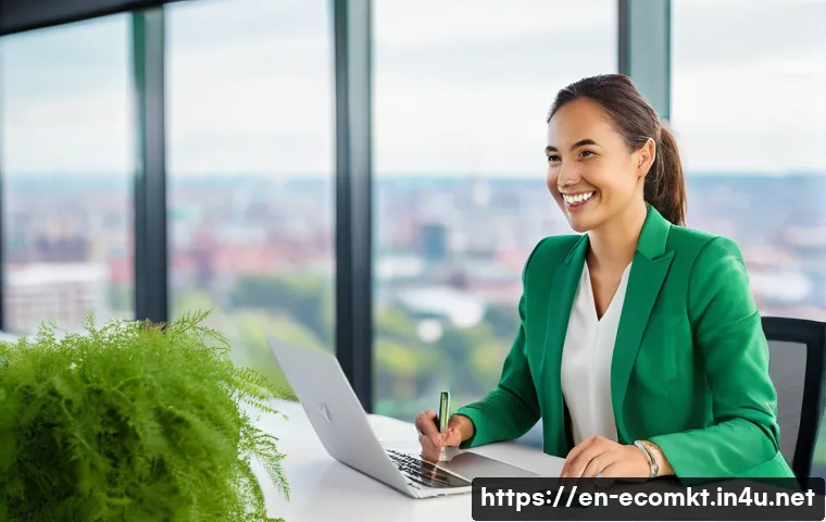 친환경 마케터의 연봉 상승 팁 - **Prompt 1: The Niche Green Marketing Expert**
"A professional, confident sustainable marketing ...